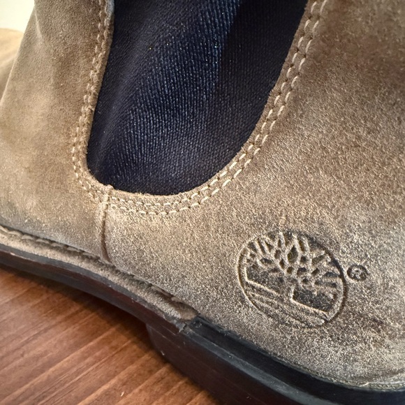 Timberland Waterproof Suede Chelsea Boots Tan Brown Pull-On Ankle Boots 8 men’s main image 6